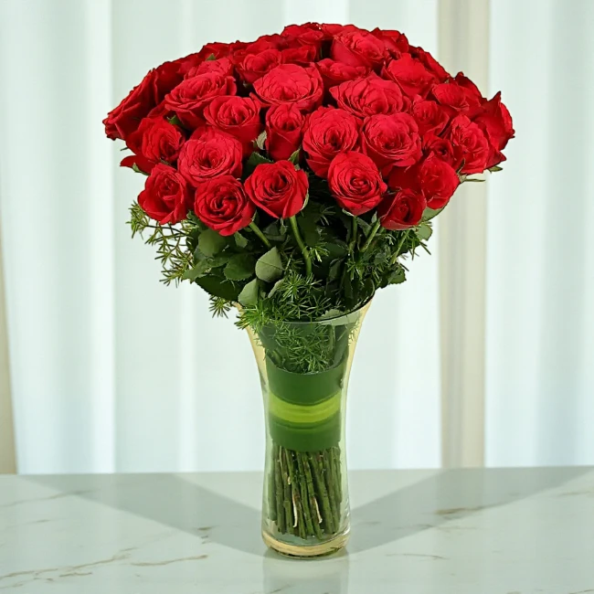 Scarlet Glow Vase