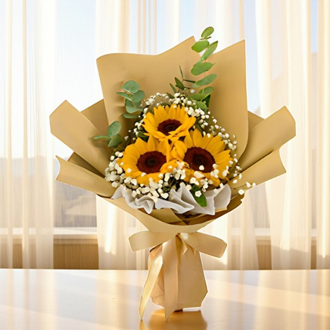 3 Sunflowers Bouquet