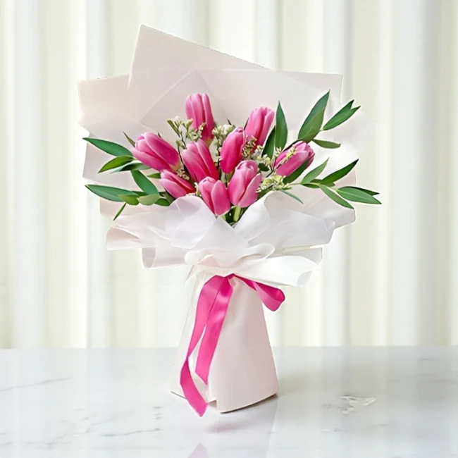 Pink Tulip Bouquet