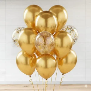 Golden Balloon Bunch