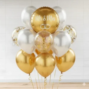 Wedding Celebration Balloon Bunch