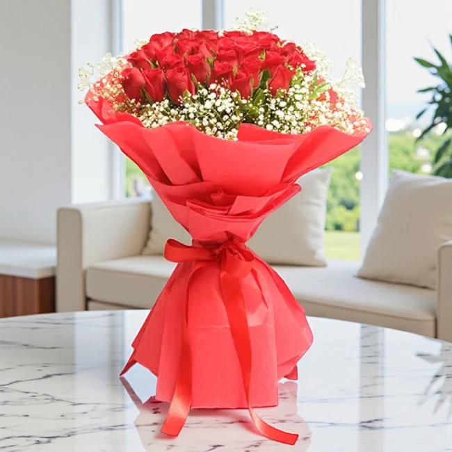 25 Red Roses Bouquet