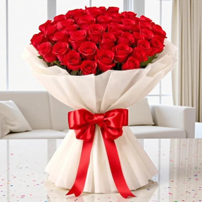 60 Red Roses Bouquet